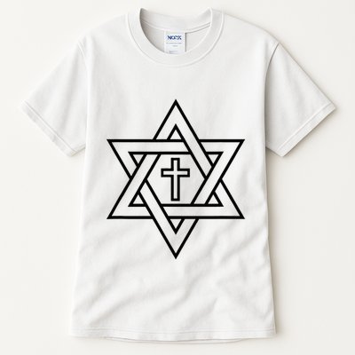Star Of David With Cross A Gift Tall T-Shirt