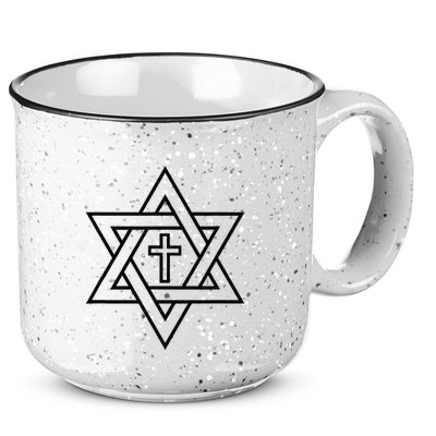 Star Of David With Cross A Gift 15oz Campfire Ceramic Mug
