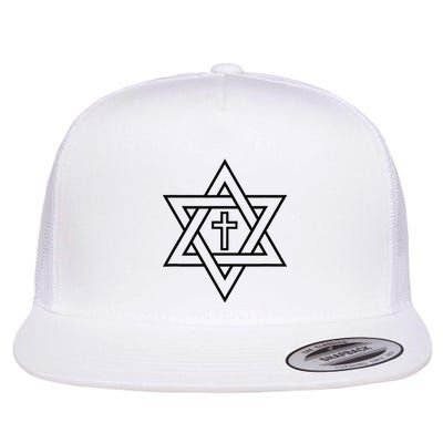 Star Of David With Cross A Gift Flatbill Hat