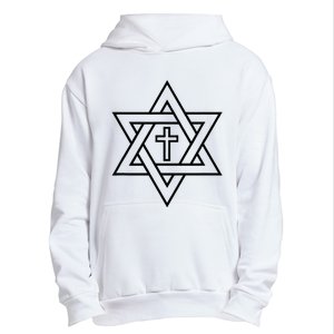 Star Of David With Cross A Gift Urban Pullover Hoodie