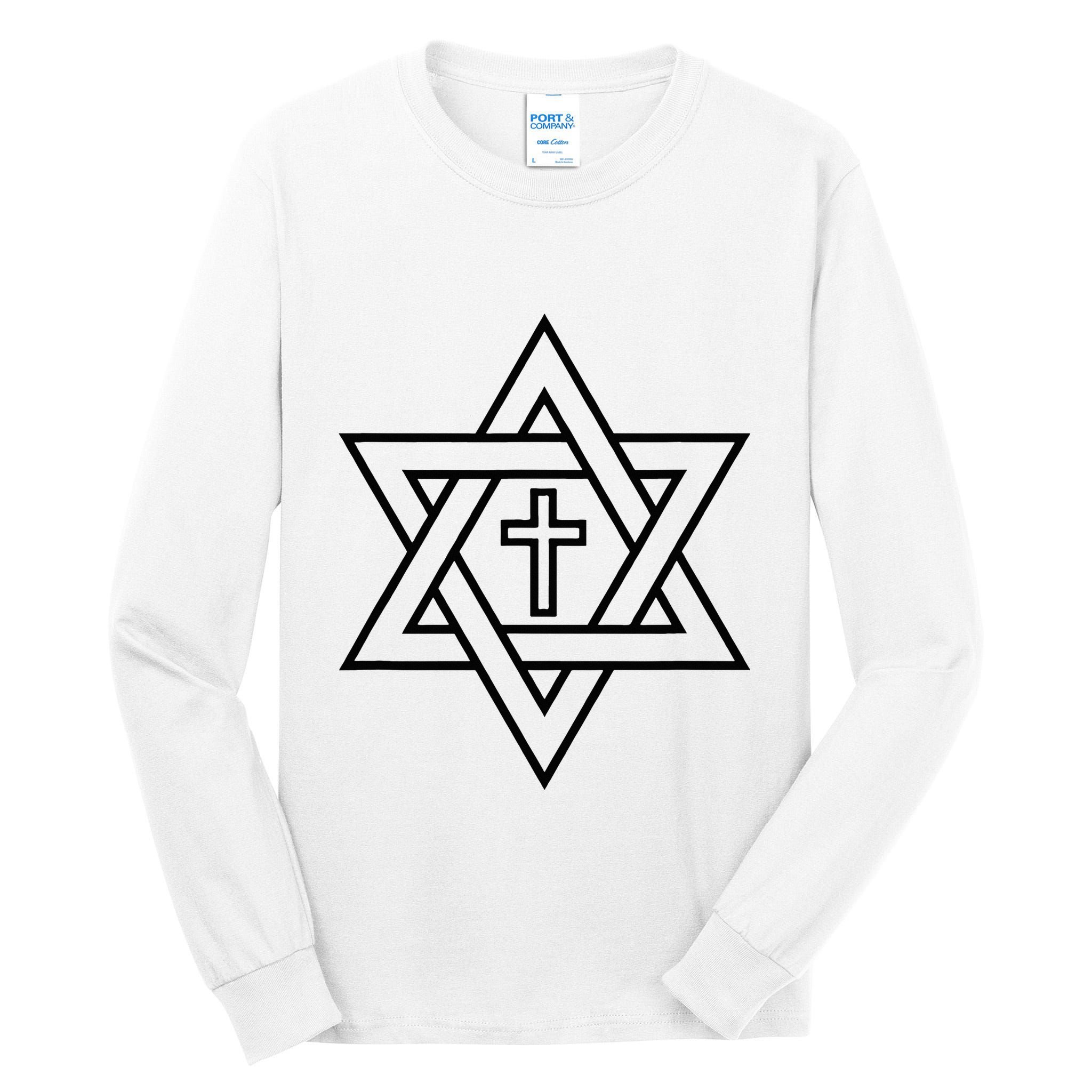 Star Of David With Cross A Gift Tall Long Sleeve T-Shirt