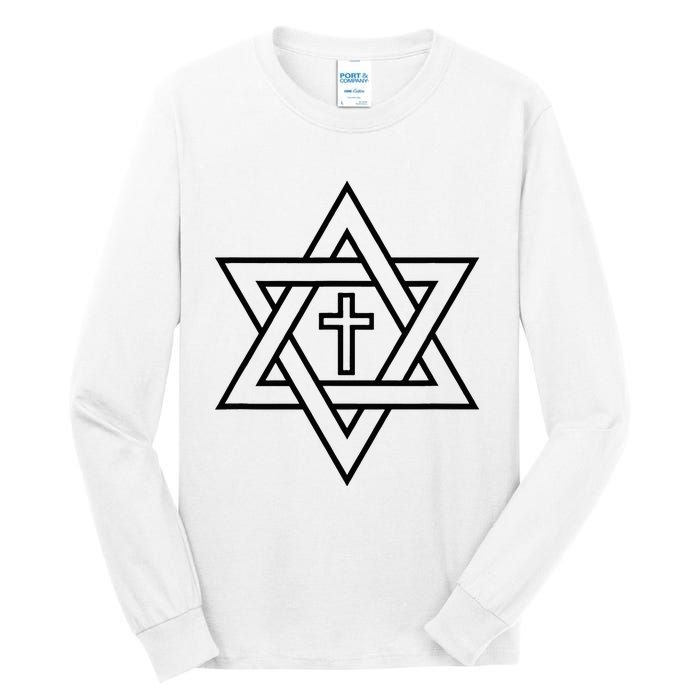 Star Of David With Cross A Gift Tall Long Sleeve T-Shirt