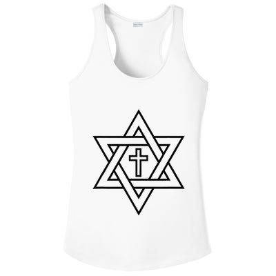 Star Of David With Cross A Gift Ladies PosiCharge Competitor Racerback Tank