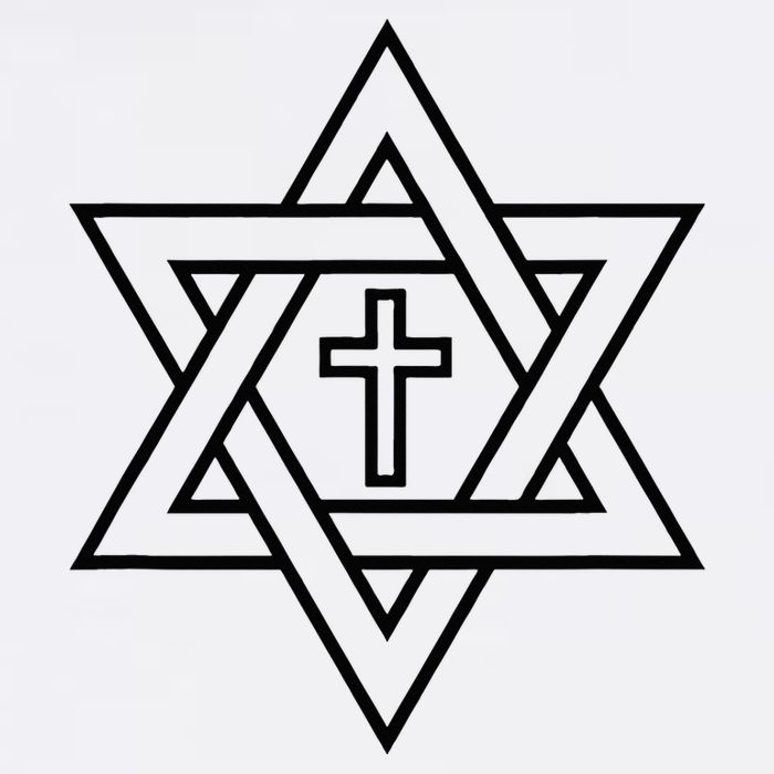 Star Of David With Cross A Gift Cooling Performance Long Sleeve Crew
