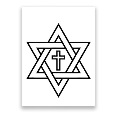 Star Of David With Cross A Gift Poster