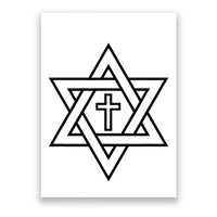 Star Of David With Cross A Gift Poster
