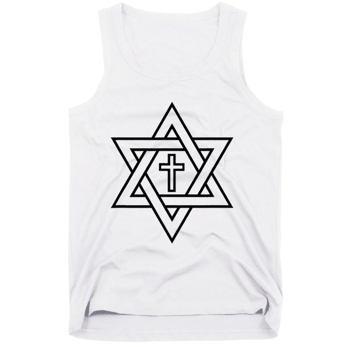 Star Of David With Cross A Gift Tank Top