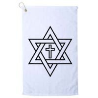 Star Of David With Cross A Gift Golf Towel