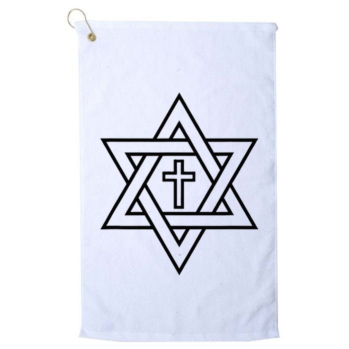Star Of David With Cross A Gift Golf Towel