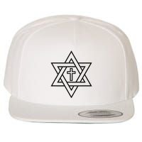 Star Of David With Cross A Gift Wool Snapback Cap