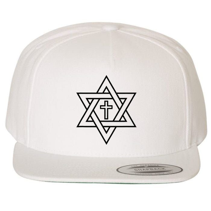 Star Of David With Cross A Gift Wool Snapback Cap