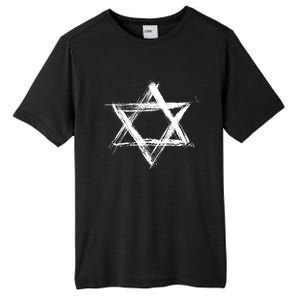 Star Of David Pride Israel Jewish Israeli Flag Brush Stroke Tall Fusion ChromaSoft Performance T-Shirt