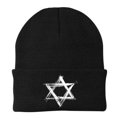 Star Of David Pride Israel Jewish Israeli Flag Brush Stroke Beanie