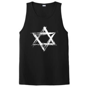 Star Of David Pride Israel Jewish Israeli Flag Brush Stroke PosiCharge Competitor Tank