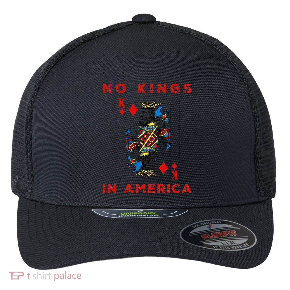Save Our Democracy No Kings In America Statement Flexfit Unipanel Trucker Cap