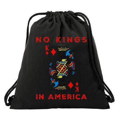 Save Our Democracy No Kings In America Statement Drawstring Bag