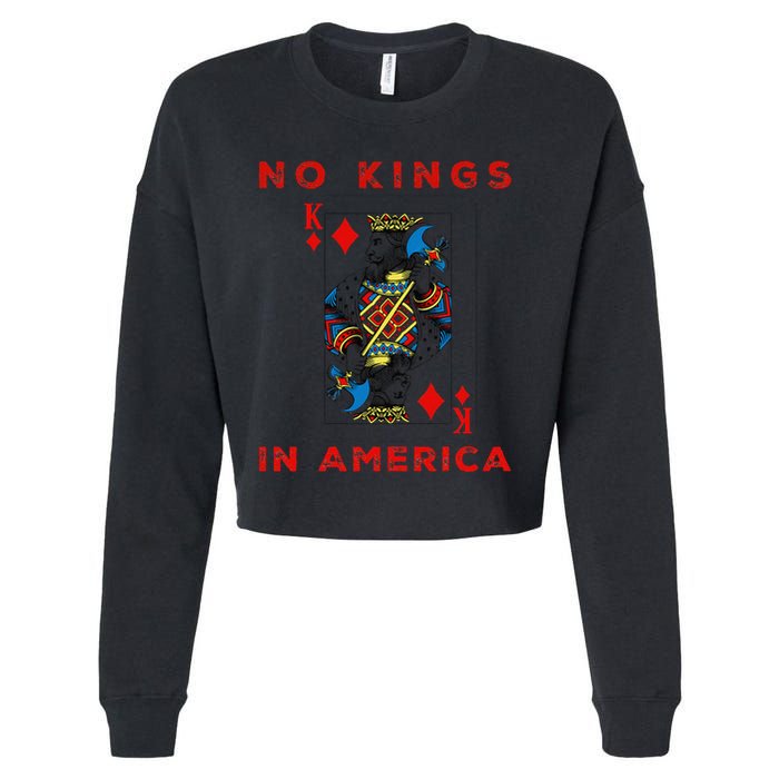 Save Our Democracy No Kings In America Statement Cropped Pullover Crew