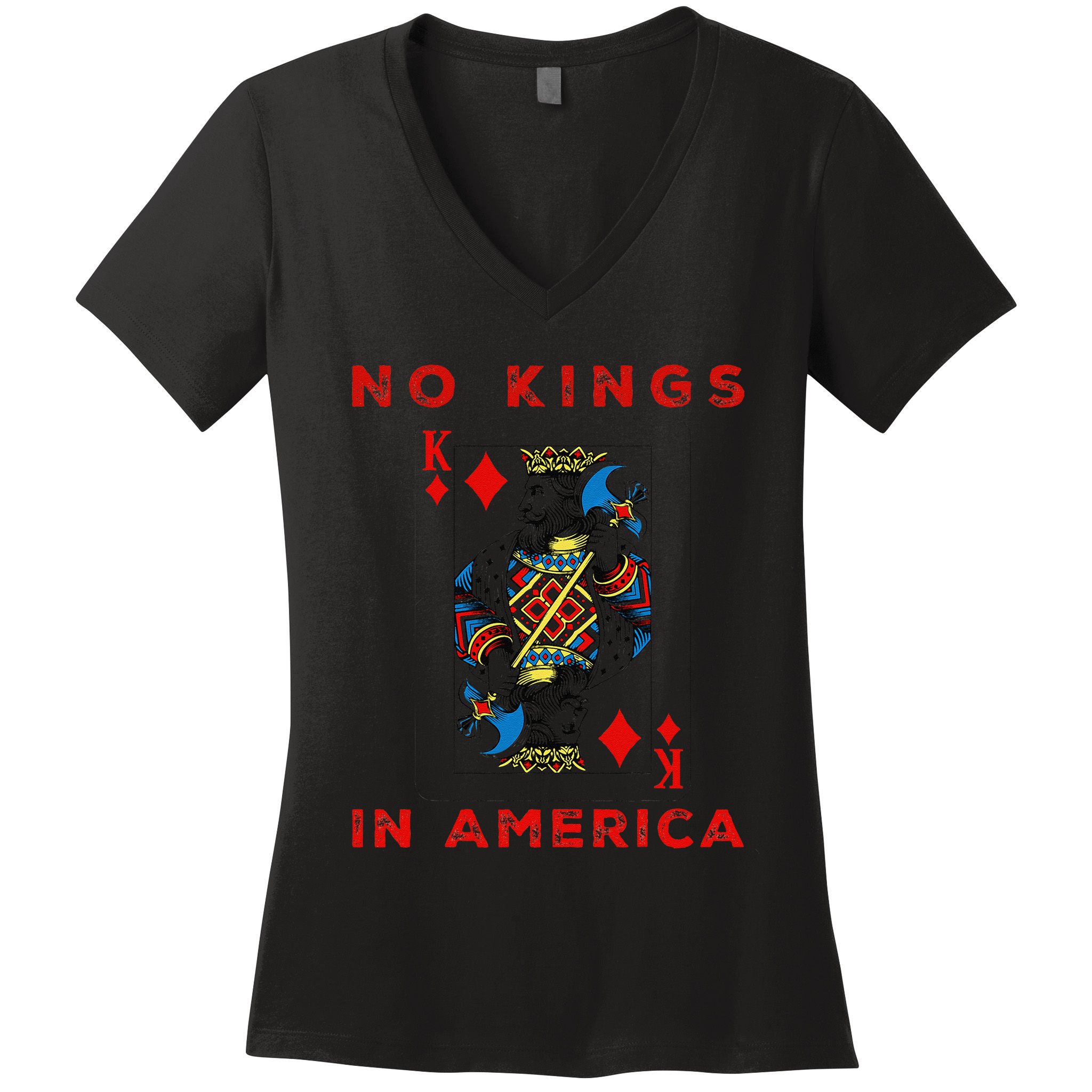 Save Our Democracy No Kings In America Statement Women's V-Neck T-Shirt