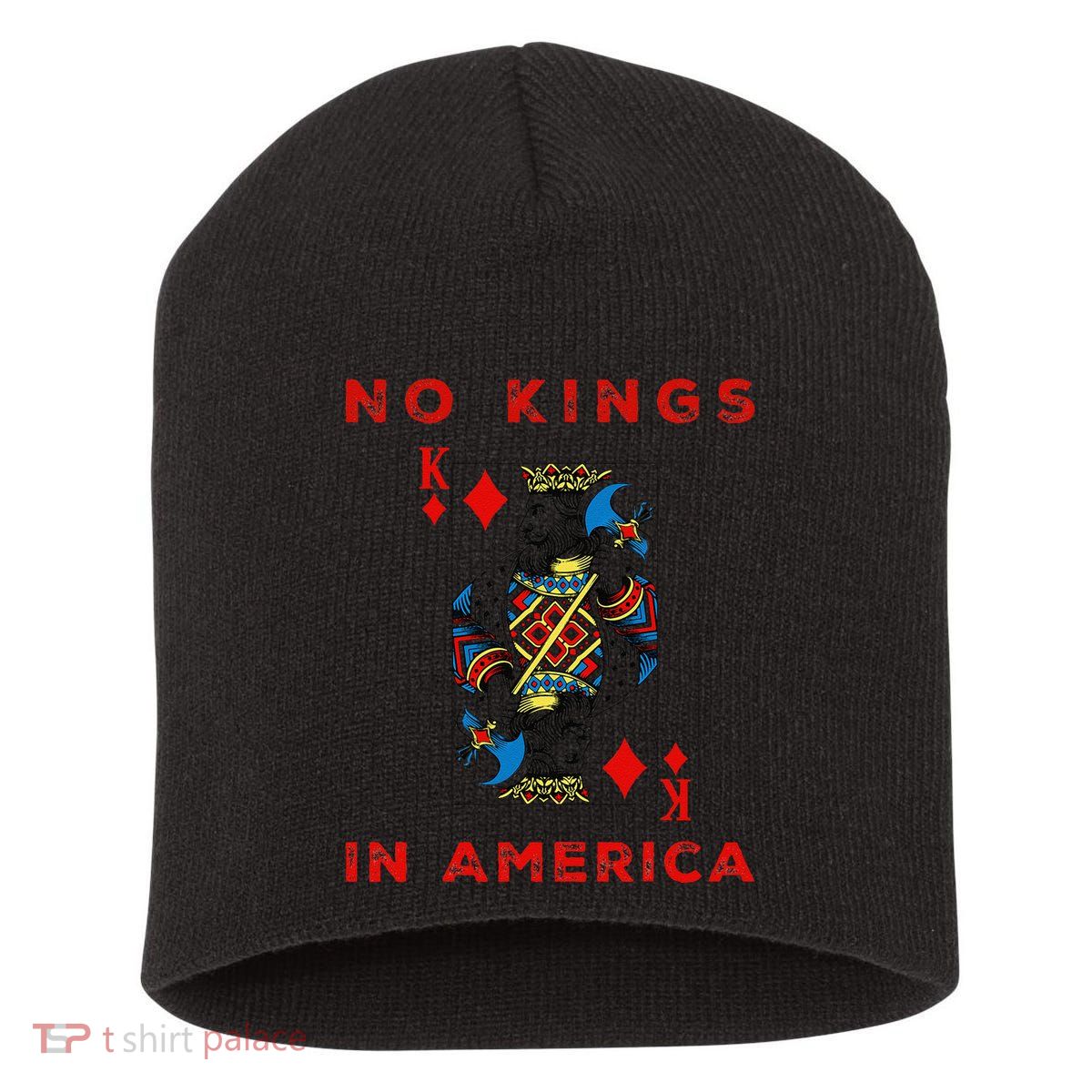 Save Our Democracy No Kings In America Statement Short Acrylic Beanie