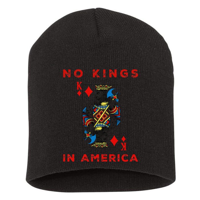 Save Our Democracy No Kings In America Statement Short Acrylic Beanie