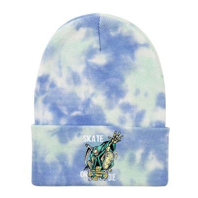 Skate or Die Skaters Skull Skeleton Skateboarding Tie Dye 12in Knit Beanie