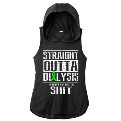 Straight Outta Dialysis Dont Ask Me Shit Patient Funny Ladies PosiCharge Tri-Blend Wicking Draft Hoodie Tank