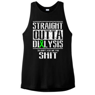 Straight Outta Dialysis Dont Ask Me Shit Patient Funny Ladies PosiCharge Tri-Blend Wicking Tank