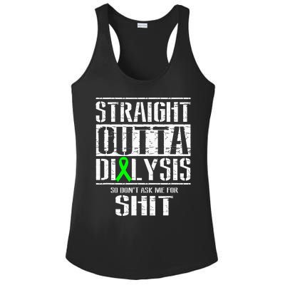 Straight Outta Dialysis Dont Ask Me Shit Patient Funny Ladies PosiCharge Competitor Racerback Tank