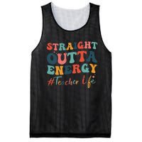 Straight Outta Energy Teacher Life Groovy Paraprofessional Mesh Reversible Basketball Jersey Tank