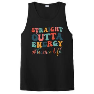 Straight Outta Energy Teacher Life Groovy Paraprofessional PosiCharge Competitor Tank