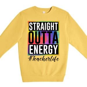 Straight Outta Energy Teacherlife Premium Crewneck Sweatshirt