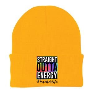 Straight Outta Energy Teacherlife Knit Cap Winter Beanie