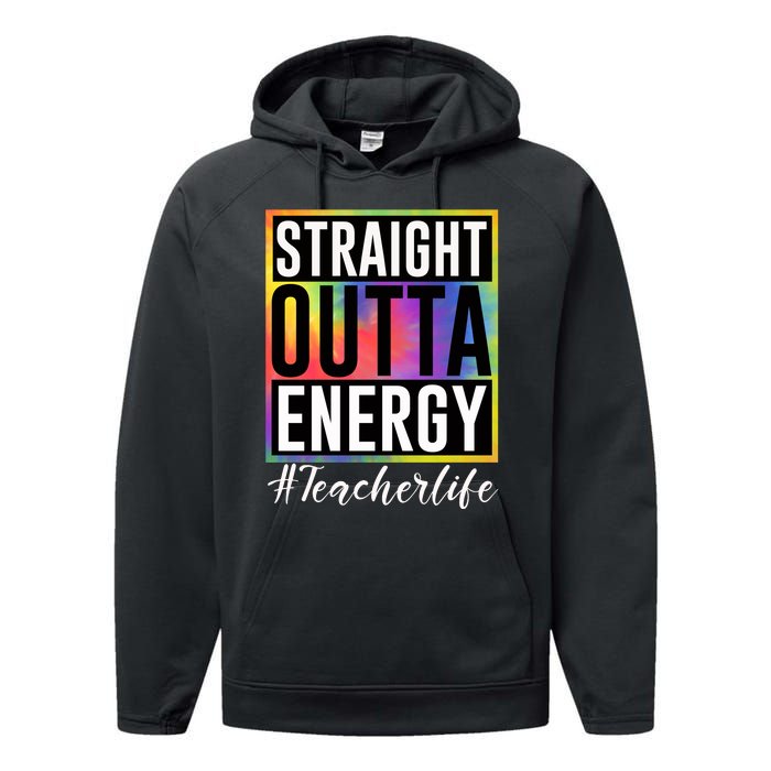 Straight Outta Energy Teacherlife Performance Fleece Hoodie