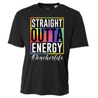 Straight Outta Energy Teacherlife Cooling Performance Crew T-Shirt