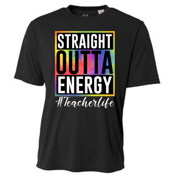 Straight Outta Energy Teacherlife Cooling Performance Crew T-Shirt