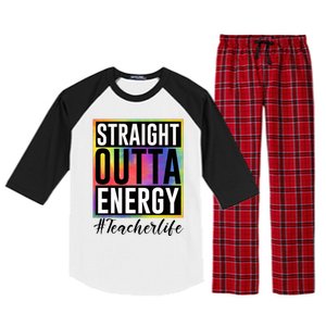 Straight Outta Energy Teacherlife Raglan Sleeve Pajama Set