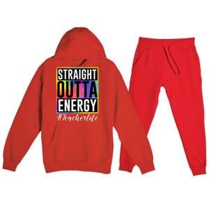 Straight Outta Energy Teacherlife Premium Hooded Sweatsuit Set