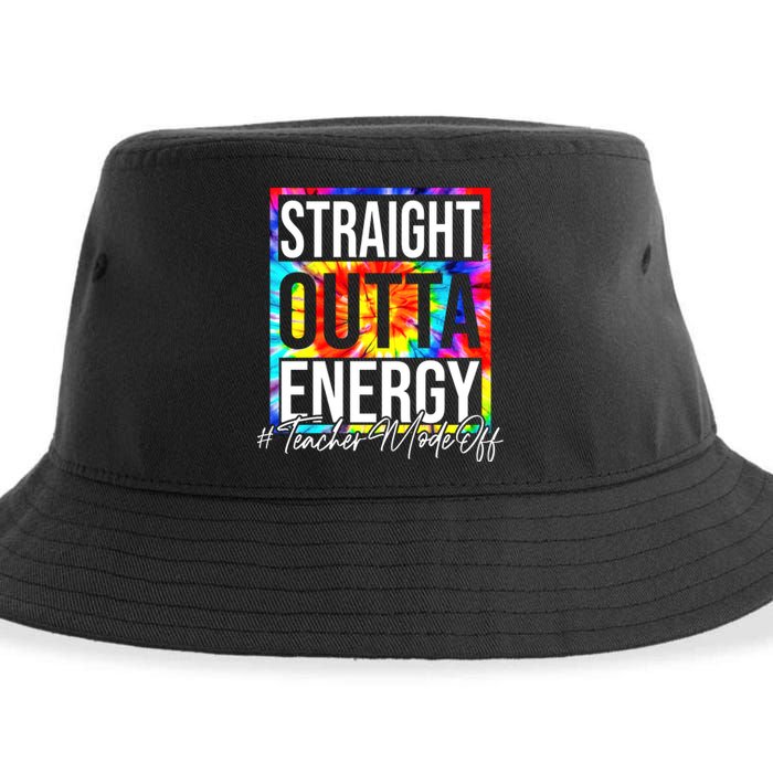 Straight Outta Energy Teacher Mode Off LAst Day Of School Sustainable Bucket Hat