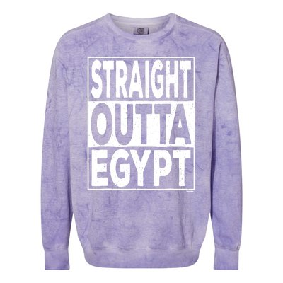 Straight Outta Egypt Funny Passover Seder Colorblast Crewneck Sweatshirt