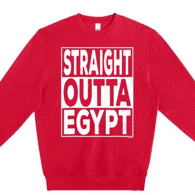 Straight Outta Egypt Funny Passover Seder Premium Crewneck Sweatshirt