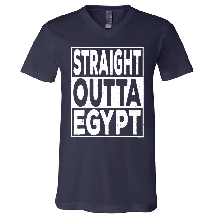 Straight Outta Egypt Funny Passover Seder V-Neck T-Shirt