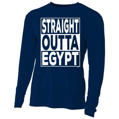 Straight Outta Egypt Funny Passover Seder Cooling Performance Long Sleeve Crew