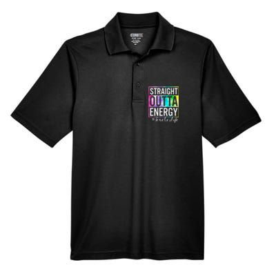 Straight Outta Energy Teacherlife Men's Origin Performance Piqué Polo