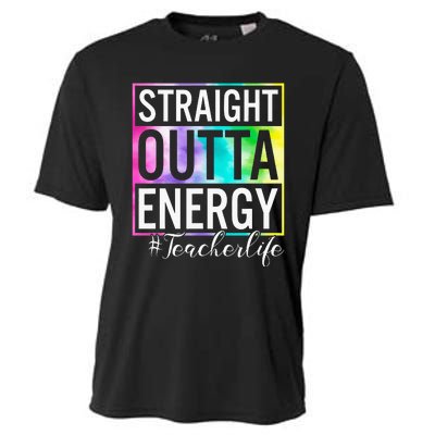 Straight Outta Energy Teacherlife Cooling Performance Crew T-Shirt