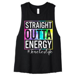 Straight Outta Energy Teacherlife Women's Racerback Cropped Tank