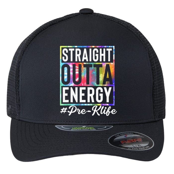 Straight Outta Energy Prek Life Gift Funny Teacher Flexfit Unipanel Trucker Cap