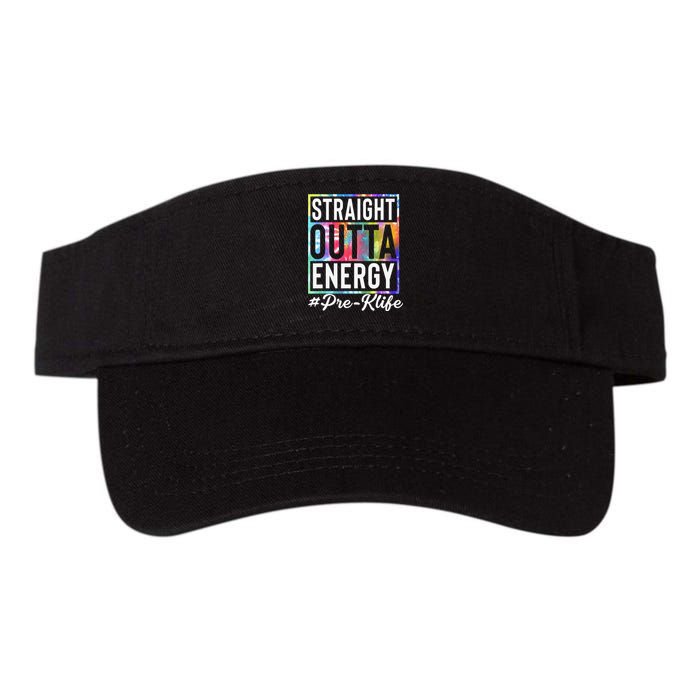 Straight Outta Energy Prek Life Gift Funny Teacher Valucap Bio-Washed Visor