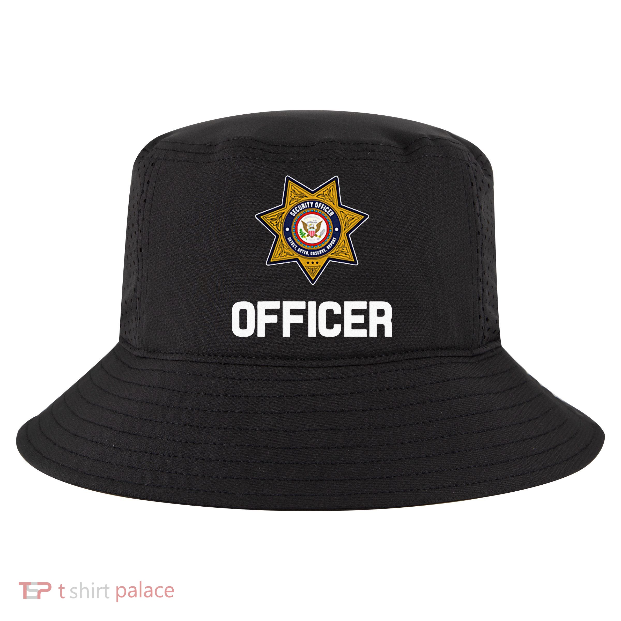 Security Officer Enforcement Badge Police Guards Duty Cool Comfort Performance Bucket Hat