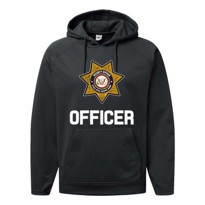 Security Officer Enforcement Badge Police Guards Duty Performance Fleece Hoodie