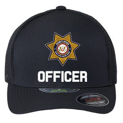 Security Officer Enforcement Badge Police Guards Duty Flexfit Unipanel Trucker Cap